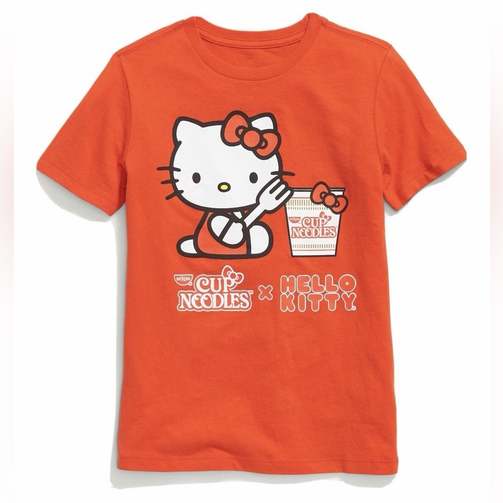 Kids Nissin Cup Noodles X Hello Kitty Old Navy Graphic Tee Size Large